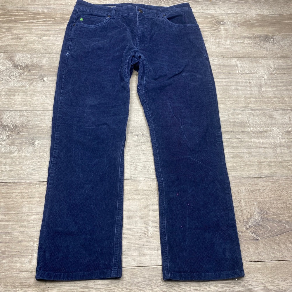 Stio Rivet Corduroy Pants Mens 33S Navy Blue Straight Leg Outdoor Casual